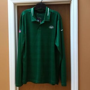 Nike Men's Green Long Sleeve Polo Shirt… GO JETS!
